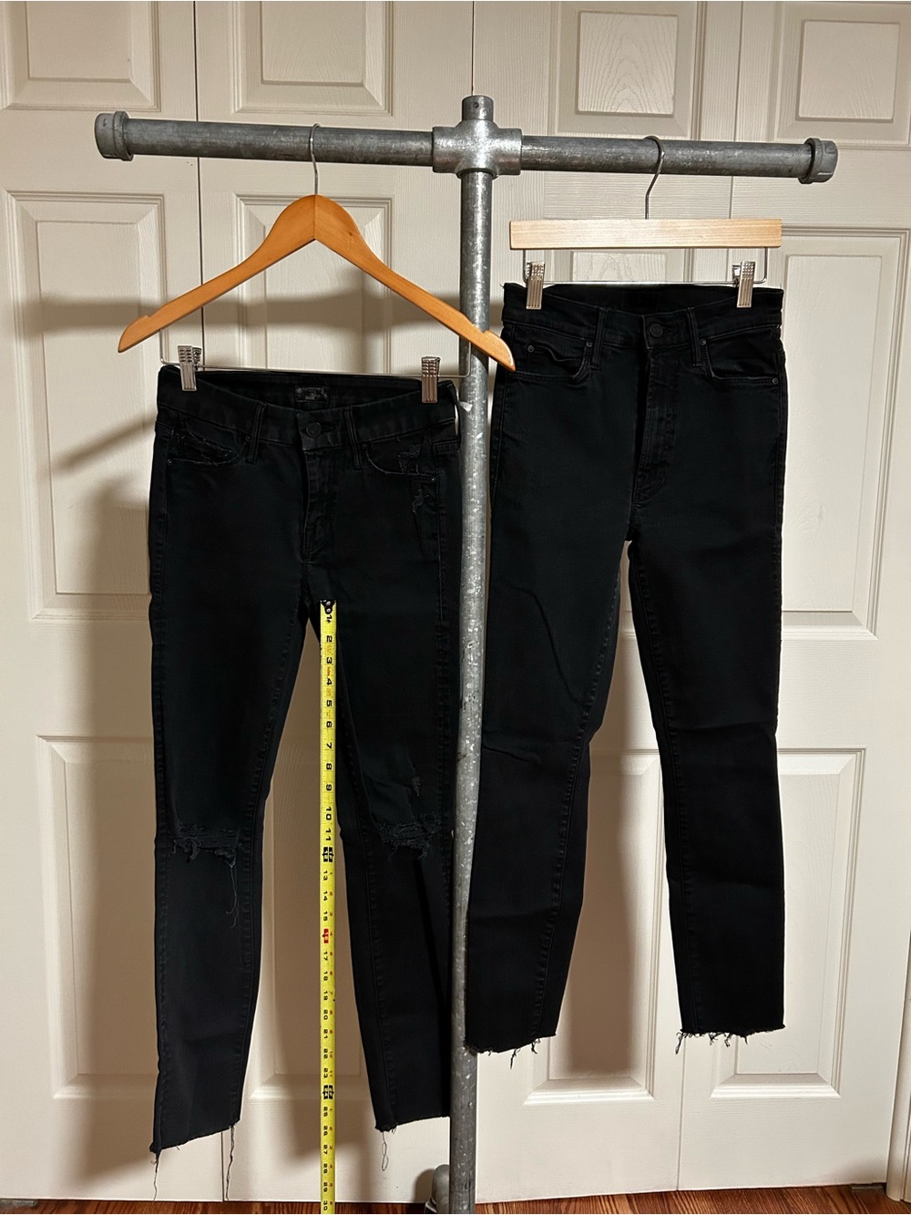 Mother denim black Jeans x 2 size 24
